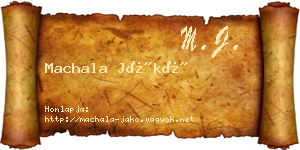 Machala Jákó névjegykártya